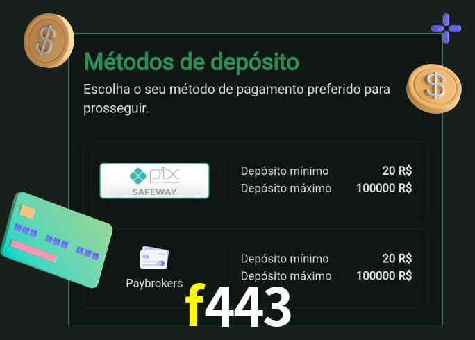 O cassino f443 oferece uma grande variedade de métodos de pagamento